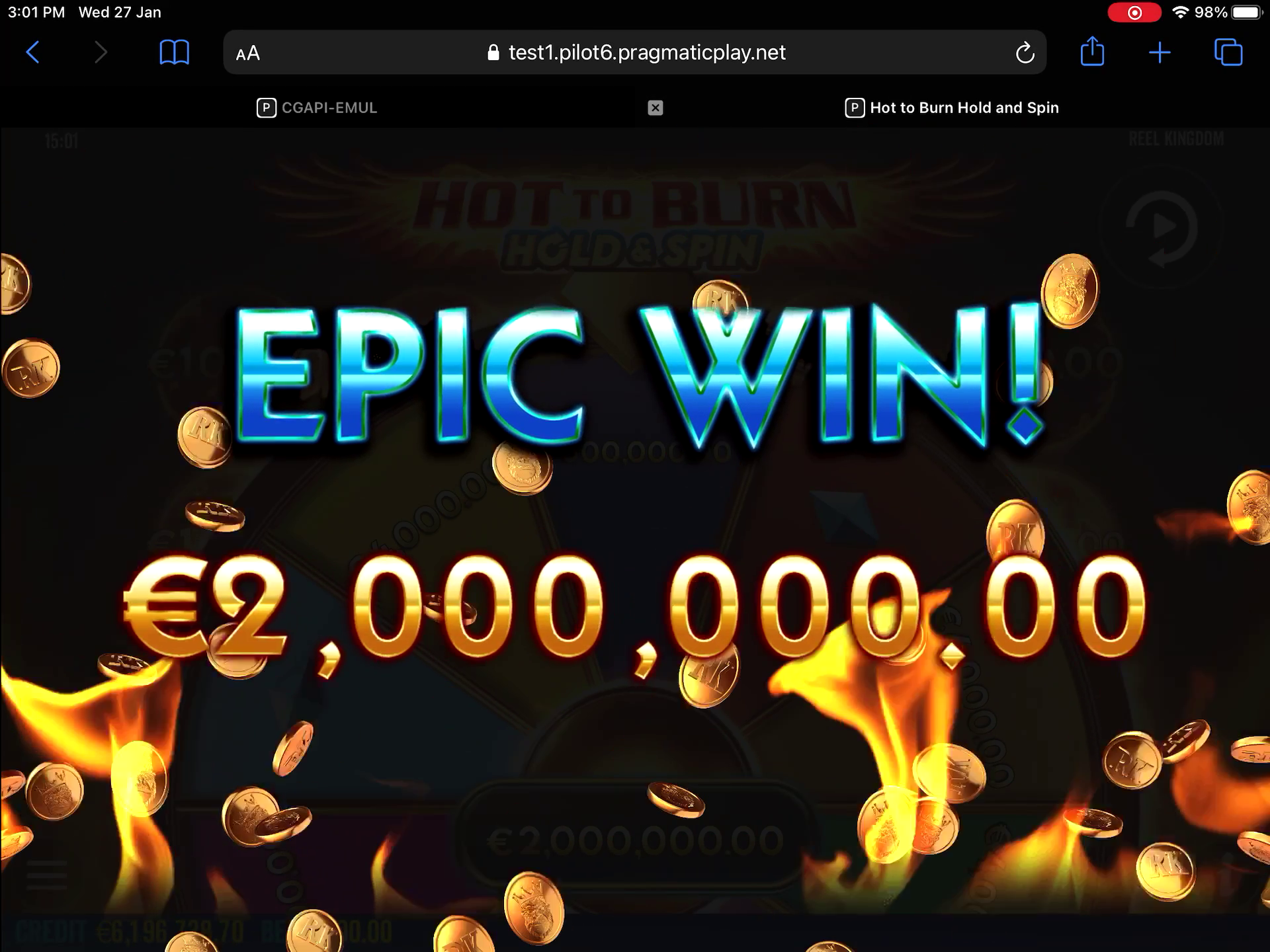 Hot to Burn Hold & Spin - Big win 4