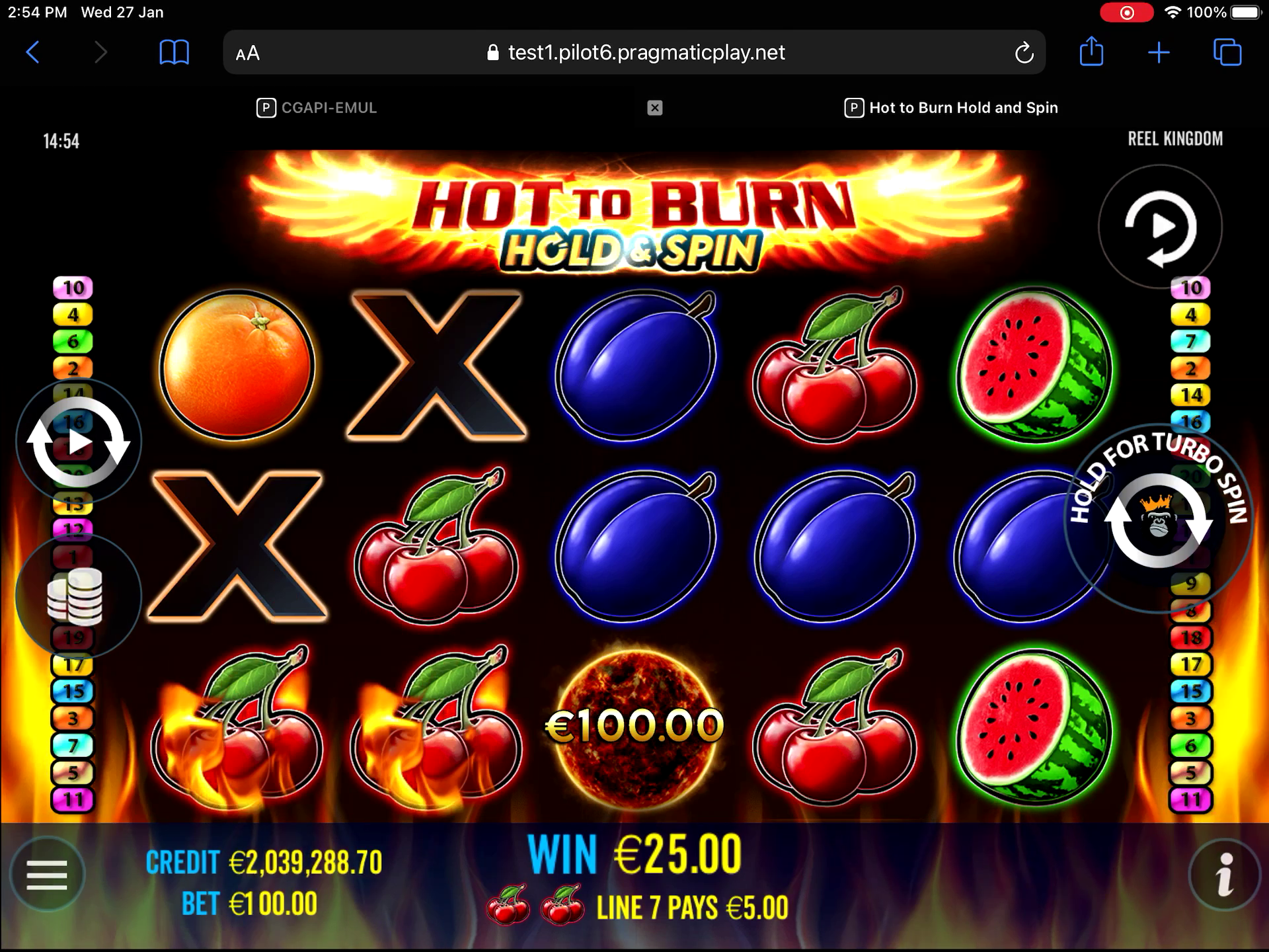 Hot to Burn Hold & Spin - Base game 3
