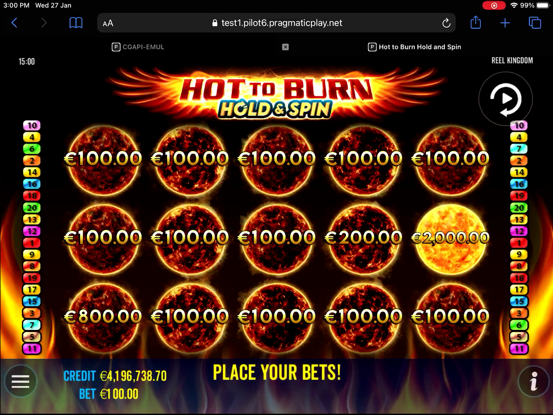 Hot to Burn Hold & Spin - Big win 5