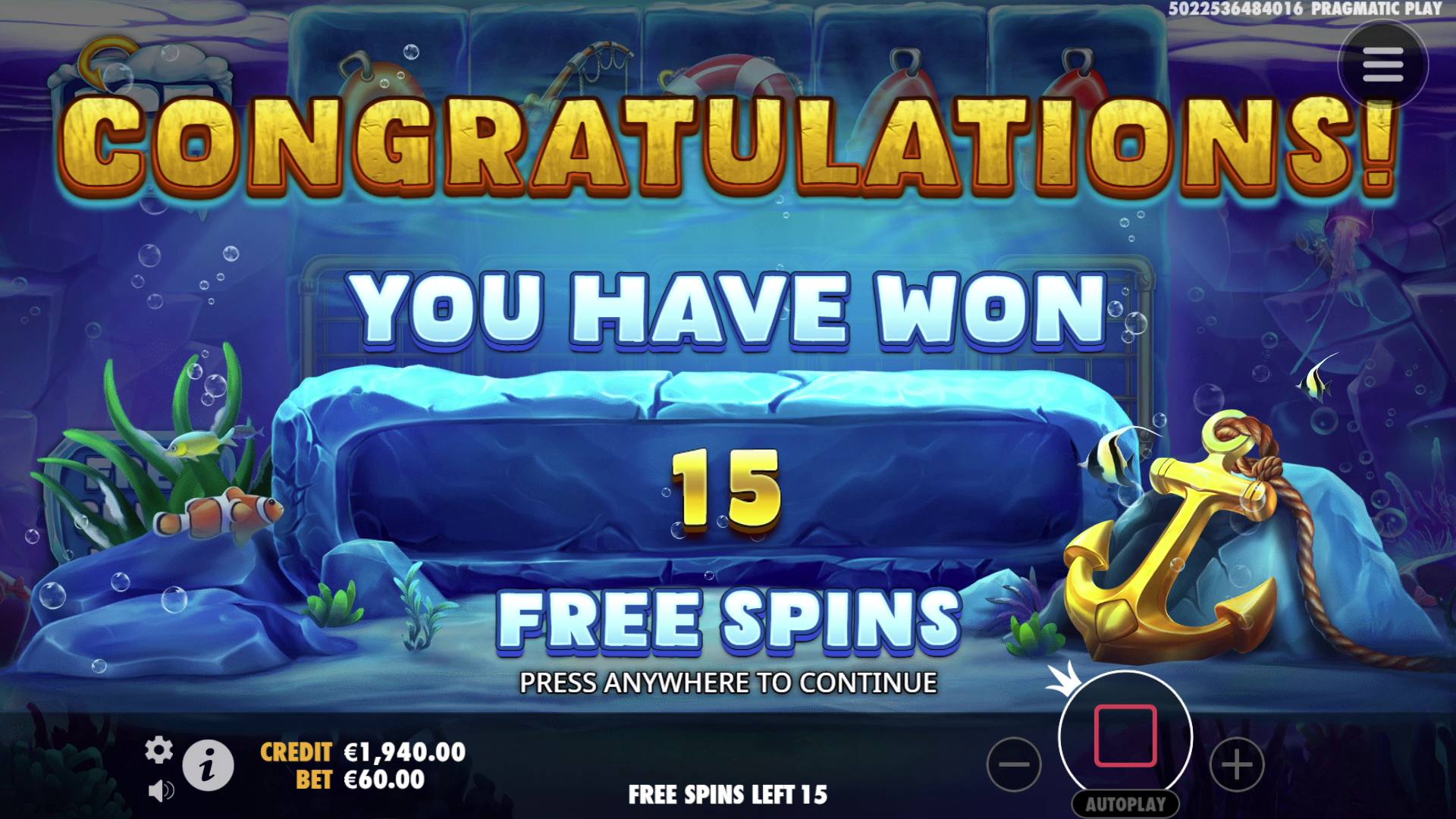 Ice Lobster - Free spins