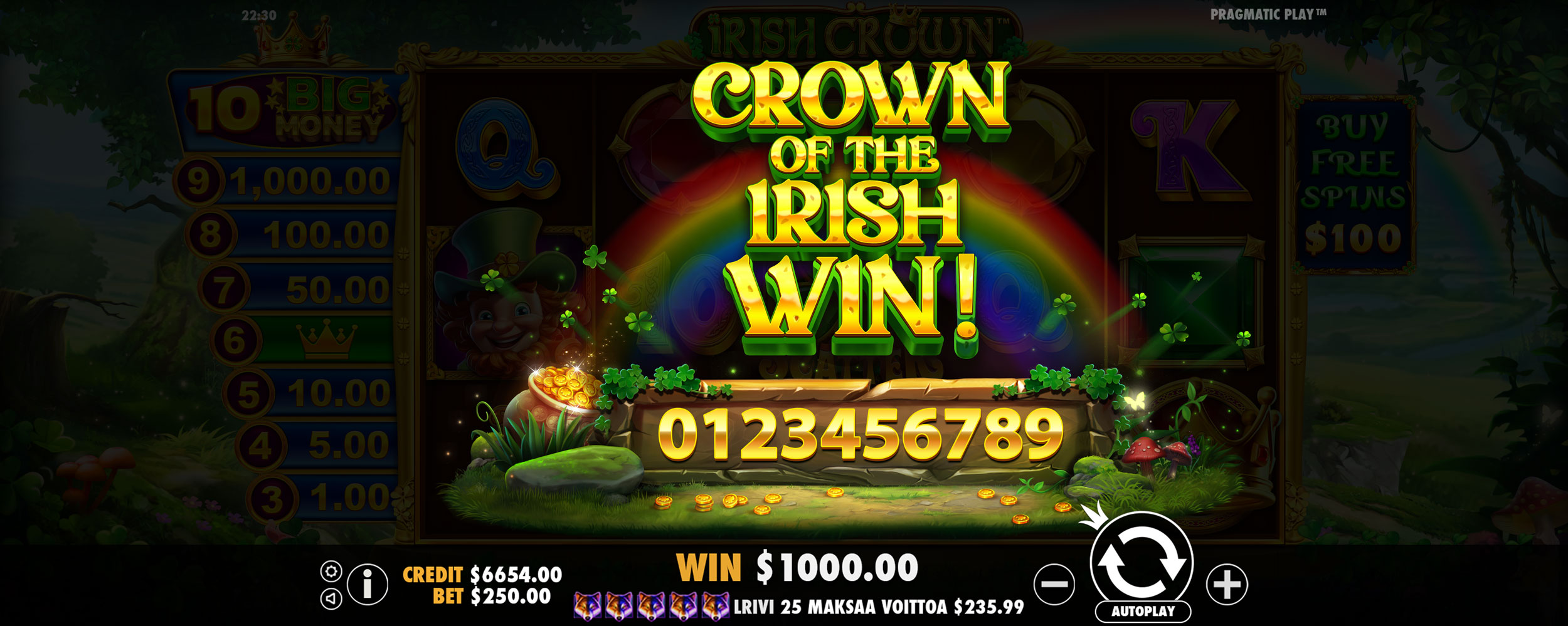 Irish Crown - Big win 2
