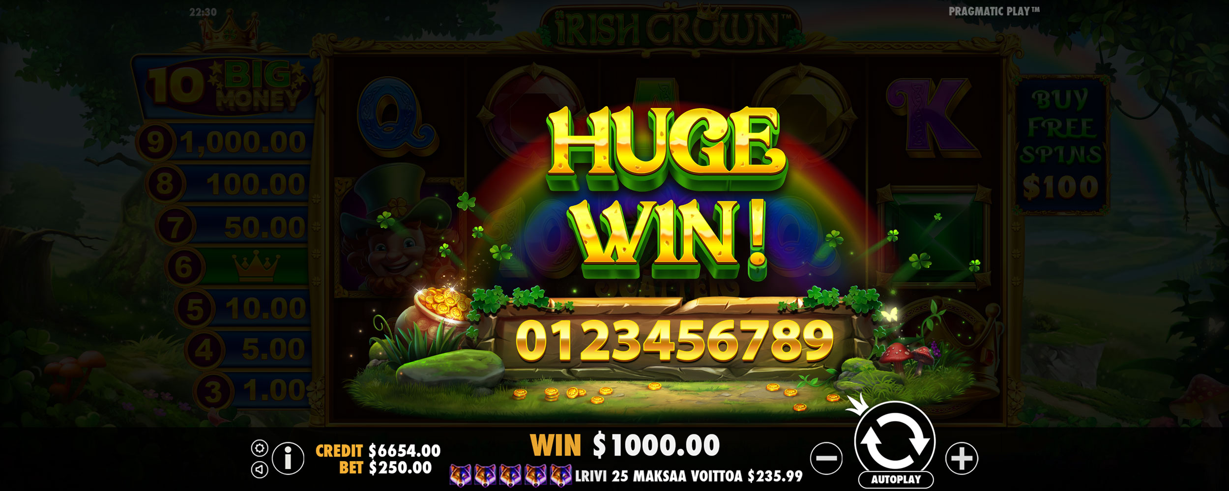 Irish Crown - Big win 4