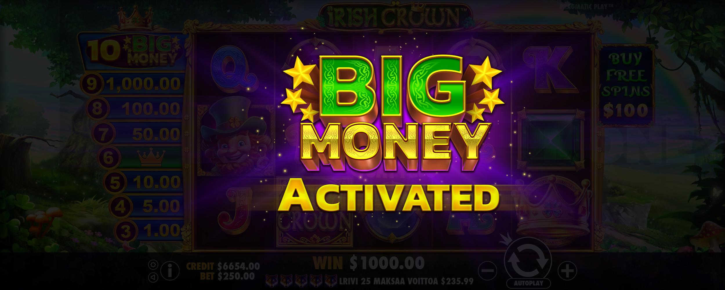 Irish Crown - Big win 8