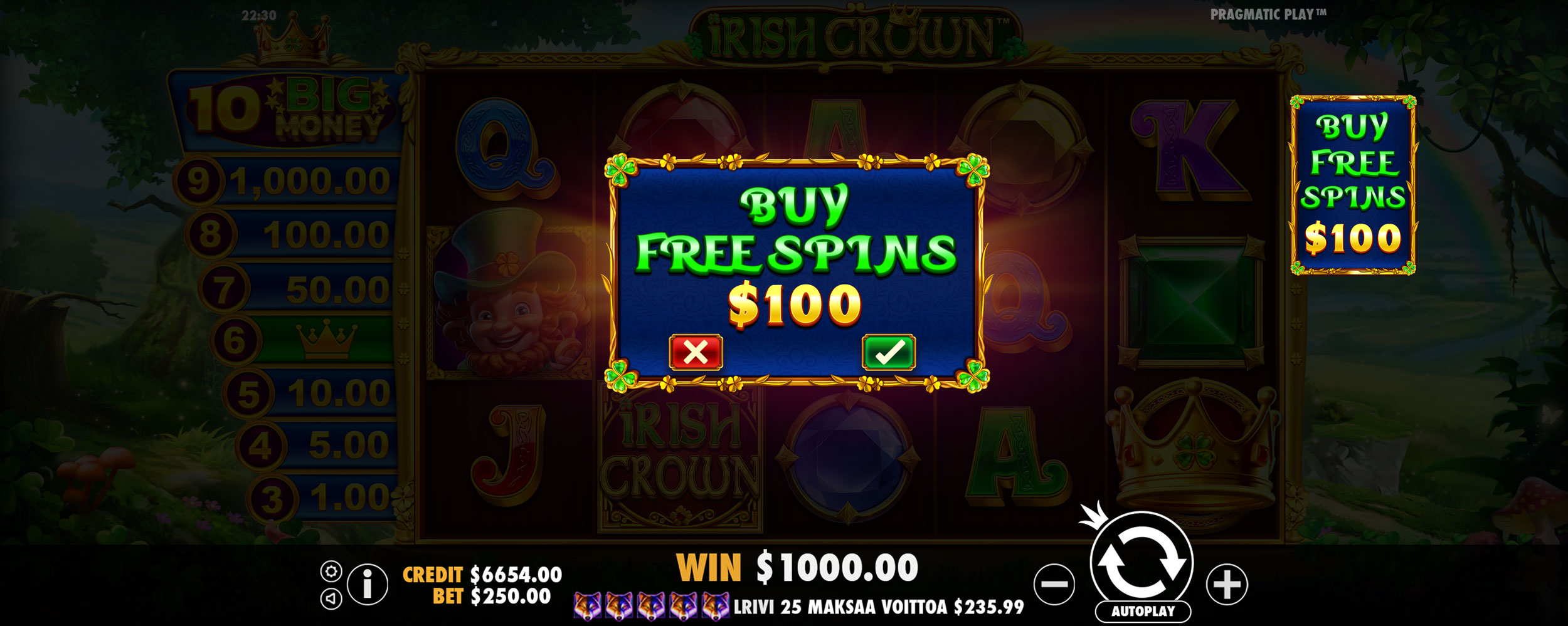 Irish Crown - Buy bonus 1