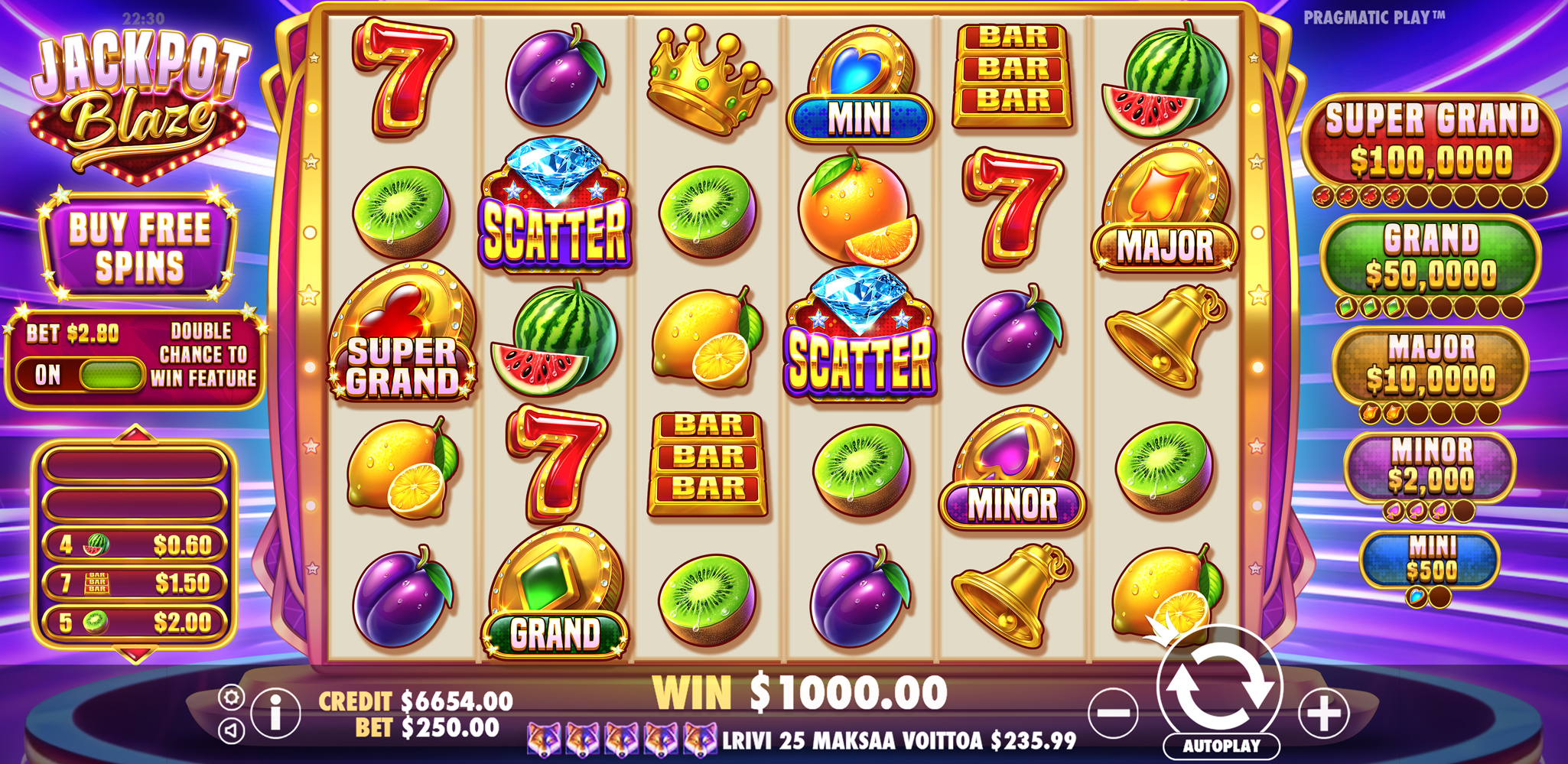 Jackpot Blaze - Base game 1