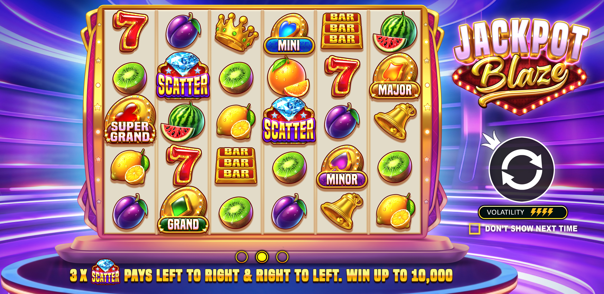 Jackpot Blaze - Start screen 1