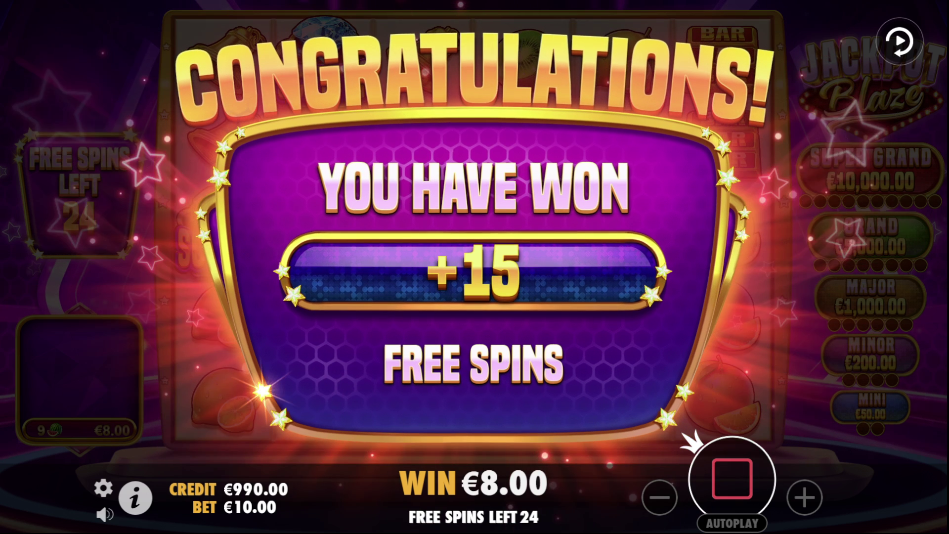 Jackpot Blaze - Free spins 5