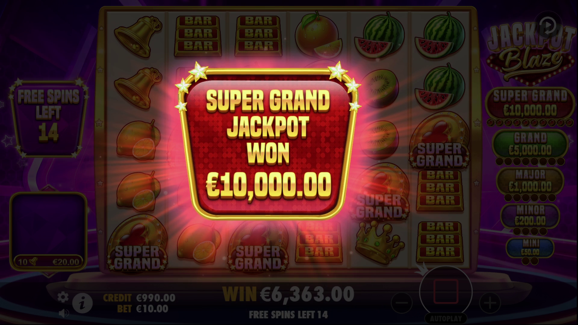 Jackpot Blaze - Big win 24