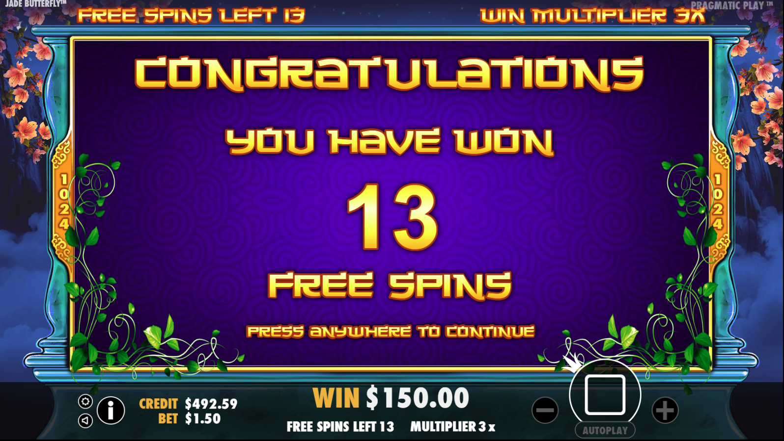 Jade Butterfly - Free spins 2