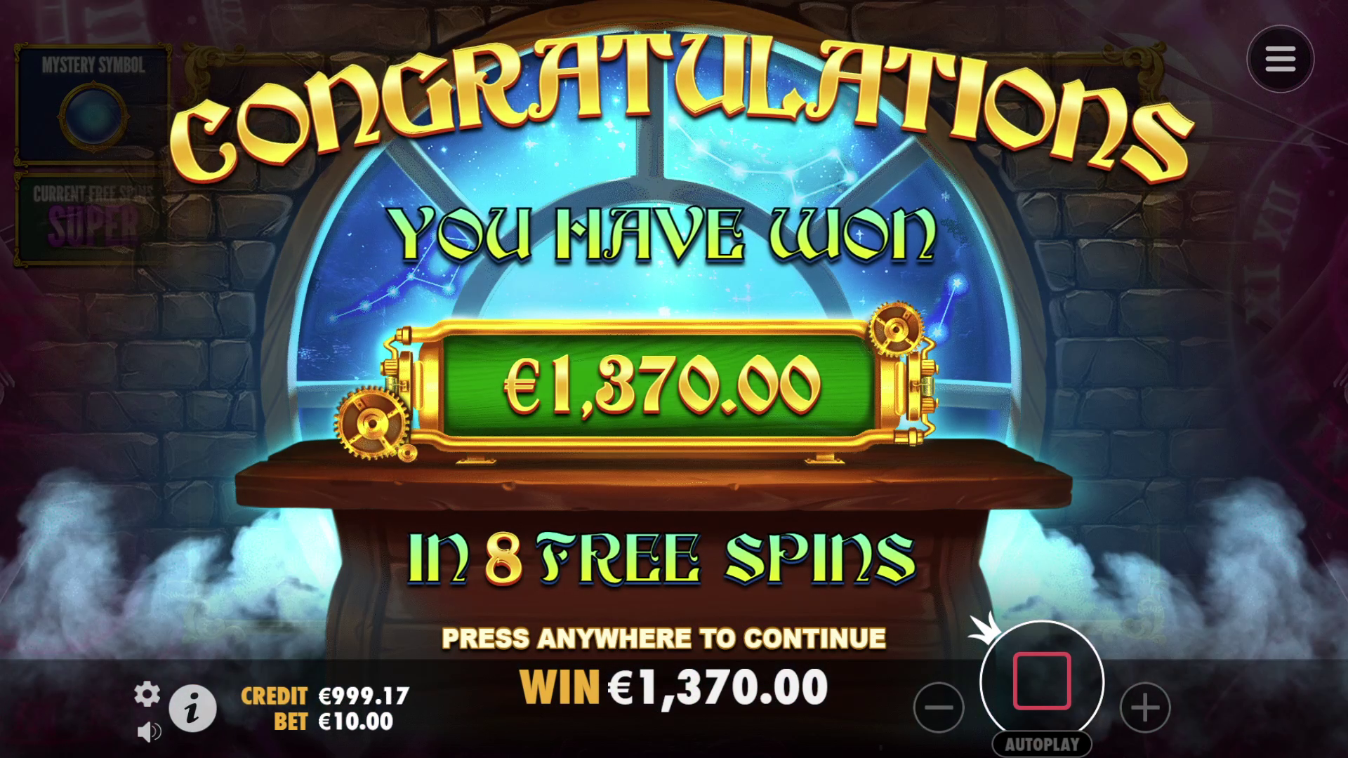John Hunter and Galileo's Secrets - Free spins 1