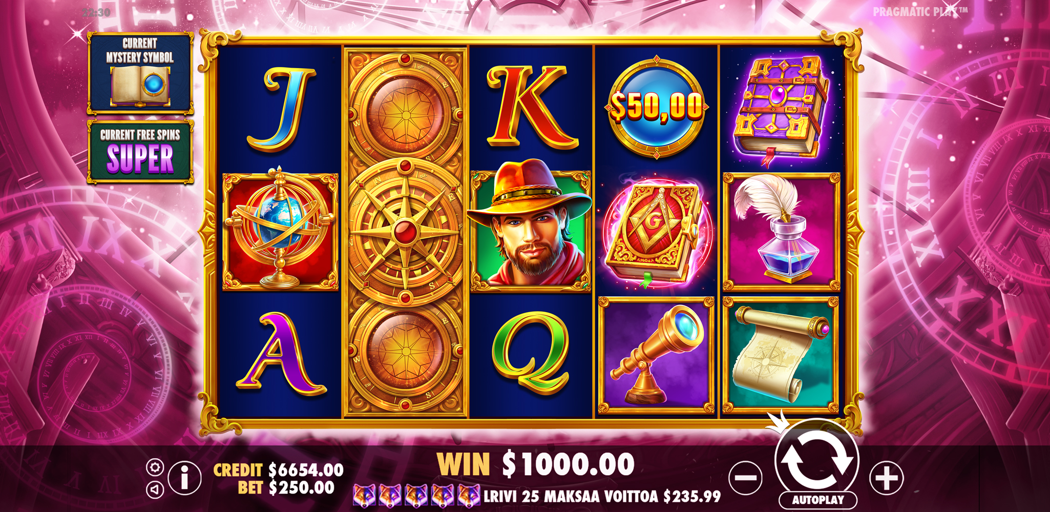 John Hunter and Galileo's Secrets - Free spins 17