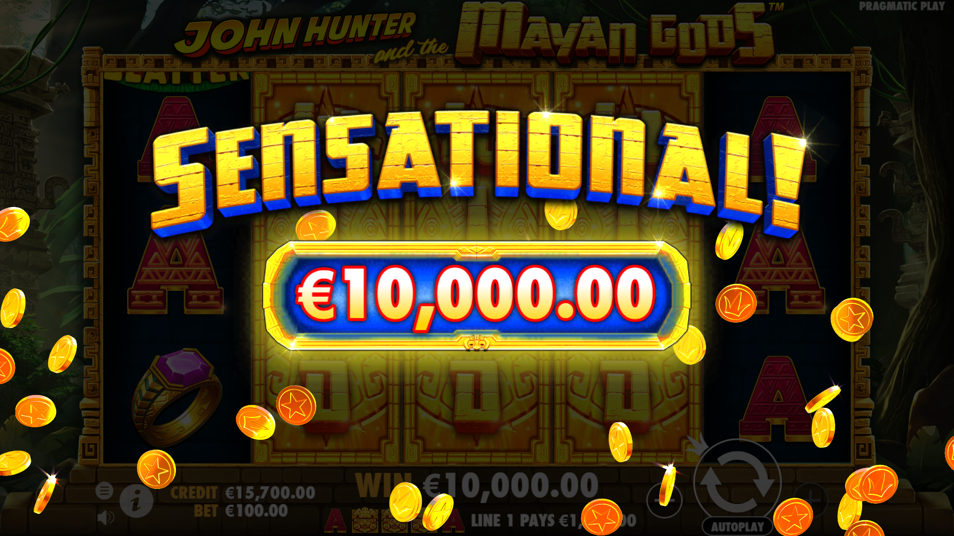 John Hunter and the Mayan Gods - Big win 2