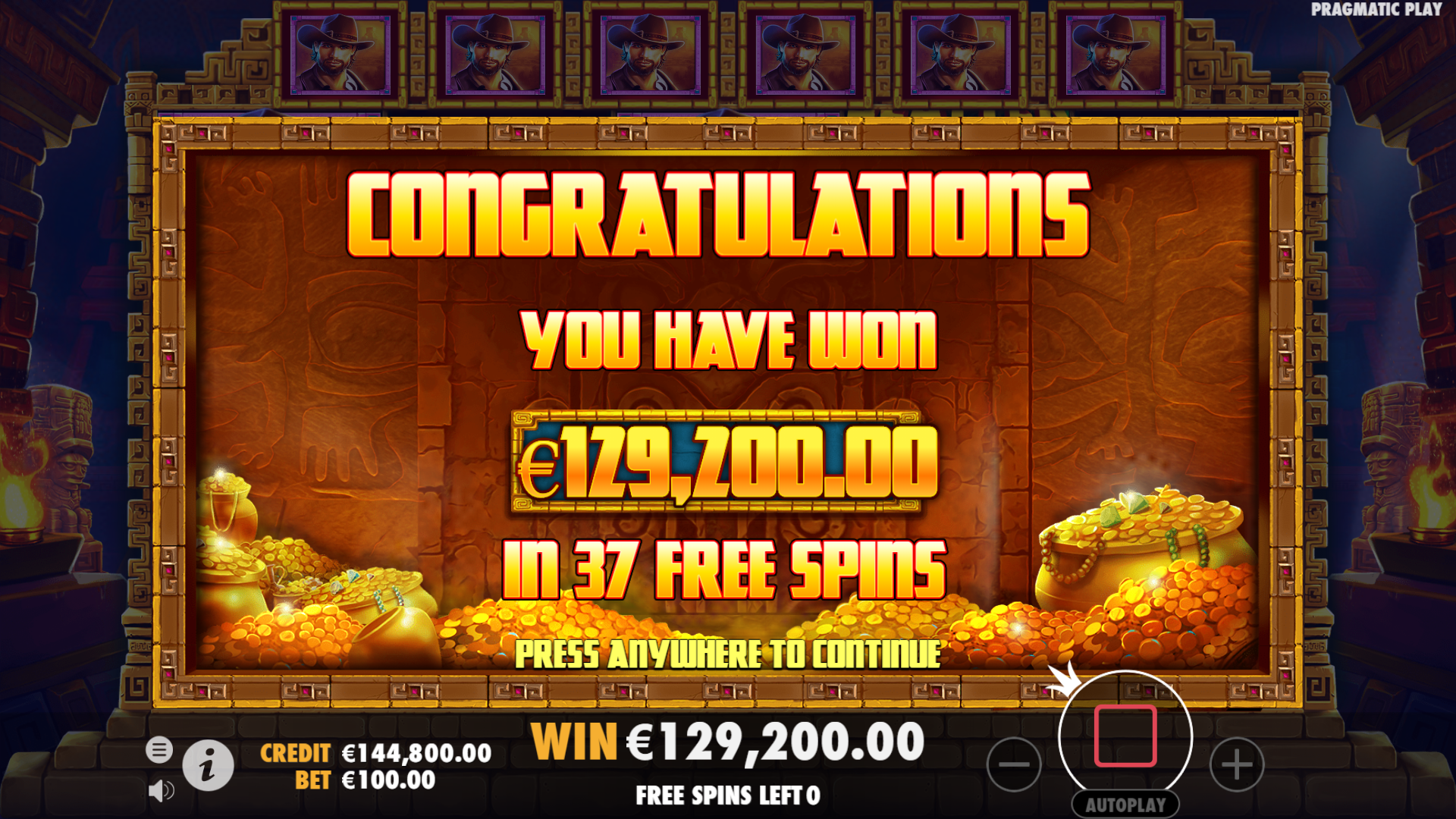 John Hunter and the Mayan Gods - Free spins 5
