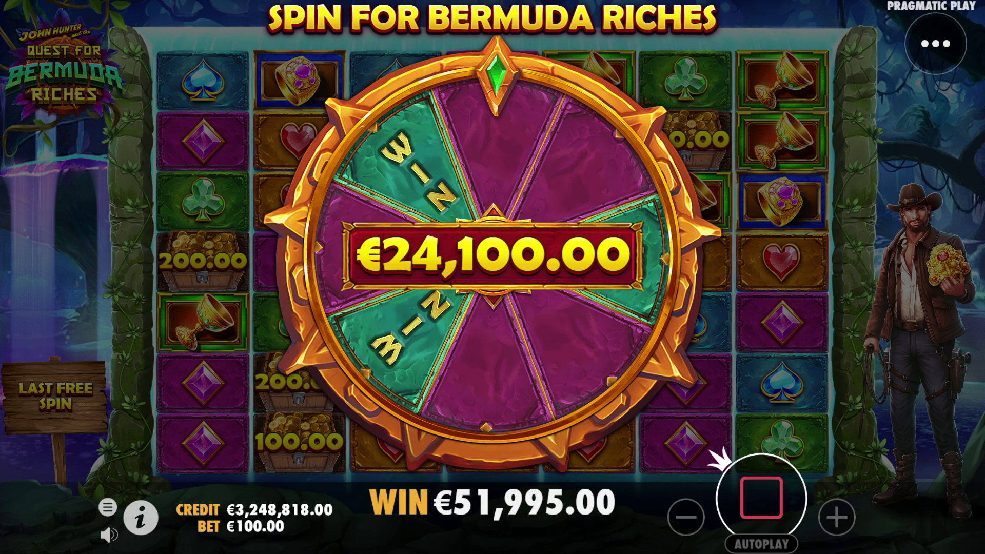 John Hunter and the Quest for Bermuda Riches - Big win 1