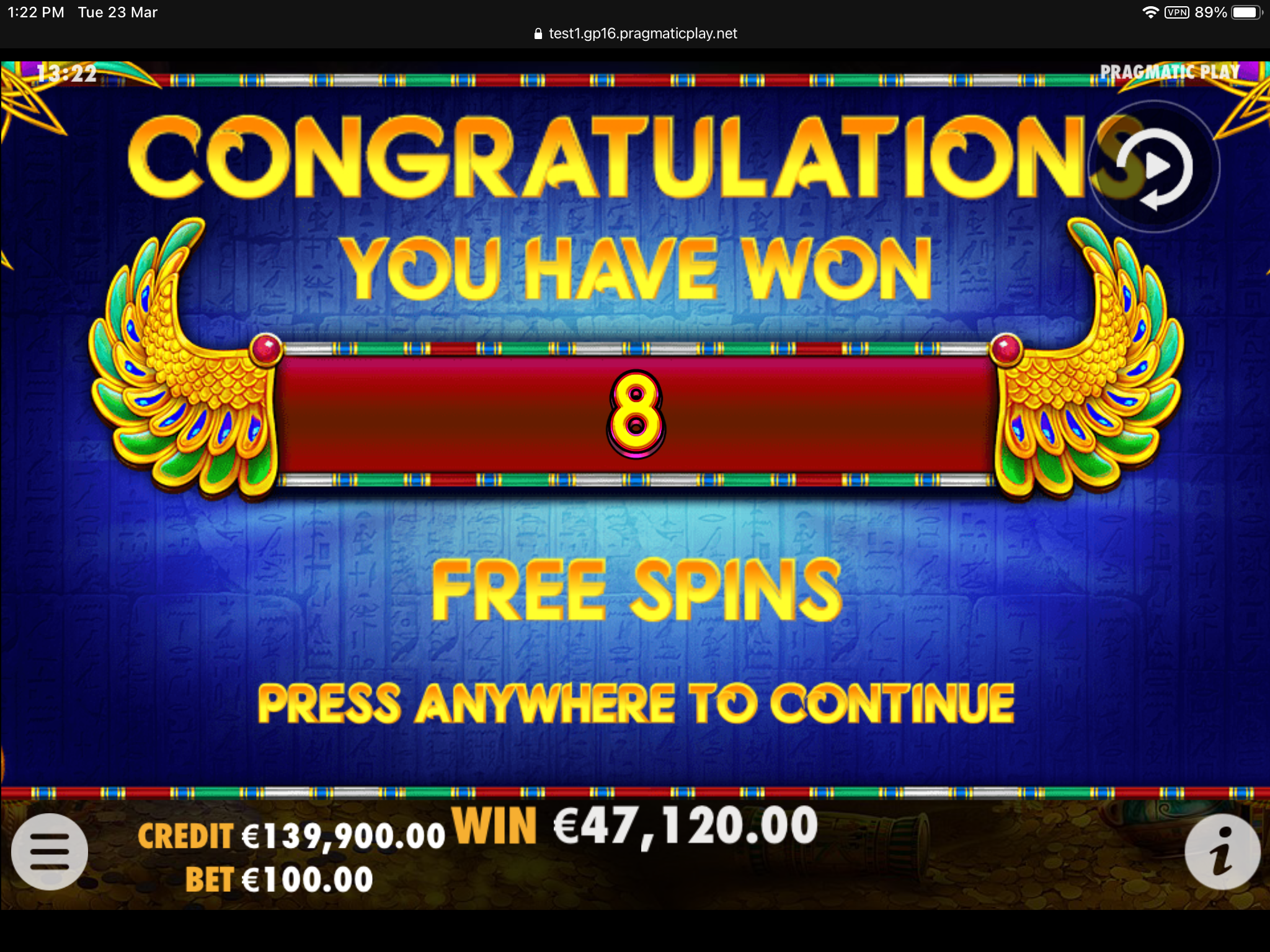 John Hunter and the Tomb of the Scarab Queen - Free spins 3