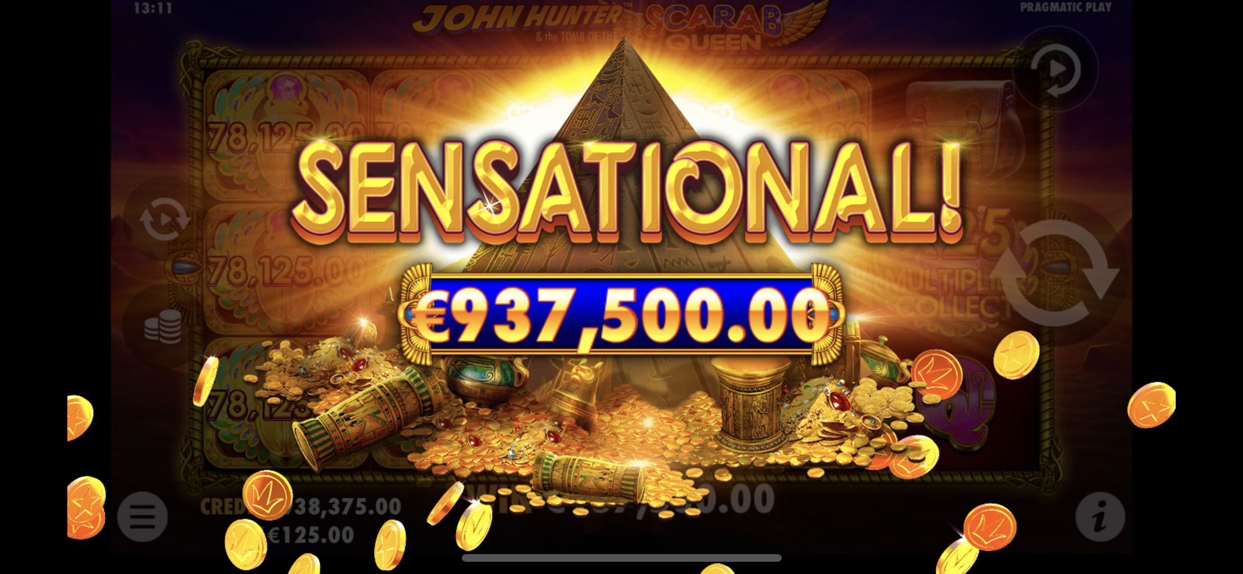 John Hunter and the Tomb of the Scarab Queen - Big win 5