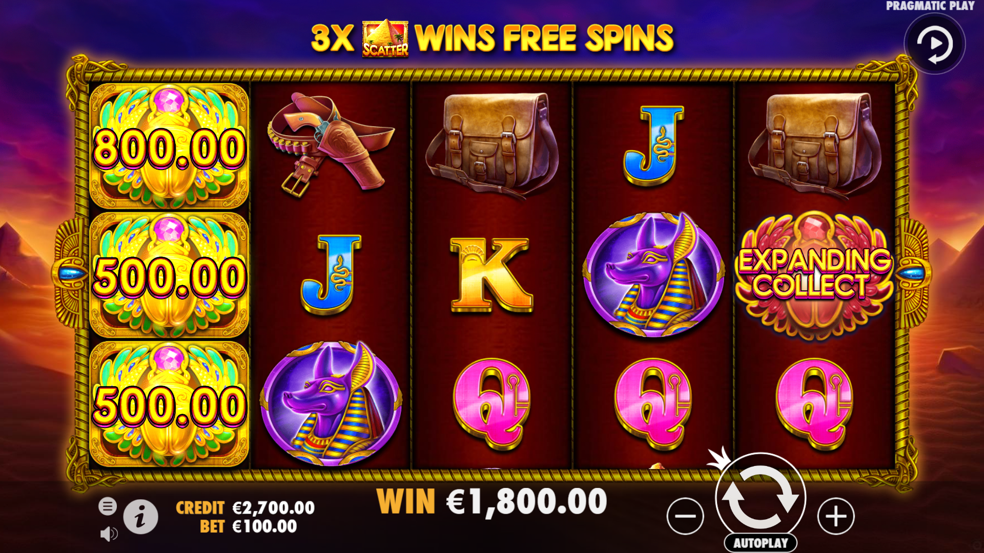 John Hunter and the Tomb of the Scarab Queen - Free spins 7