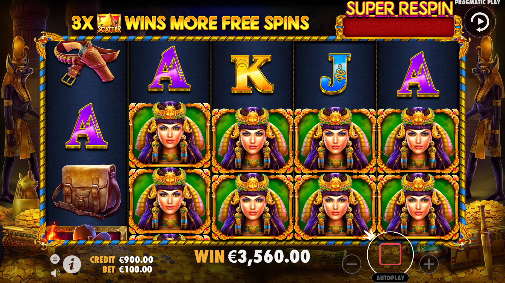 John Hunter and the Tomb of the Scarab Queen - Free spins 11