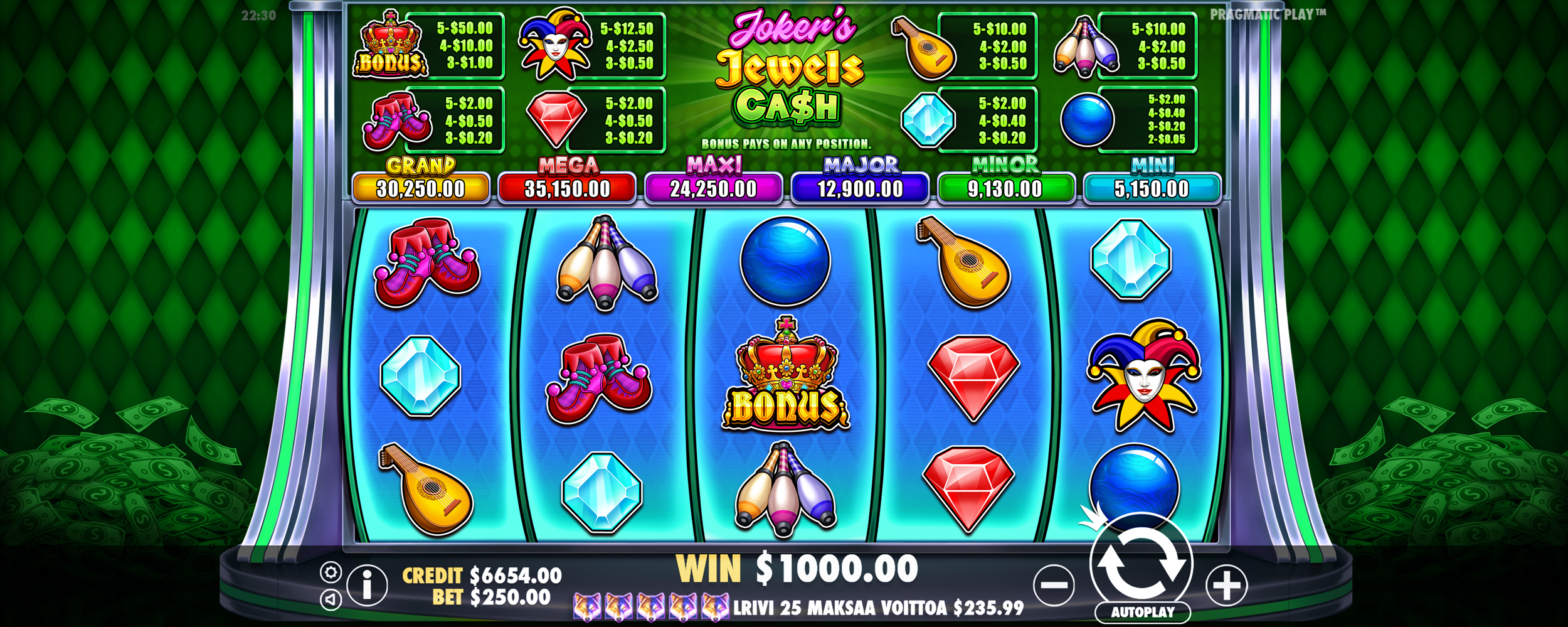 Joker’s Jewels Cash - Base game 2