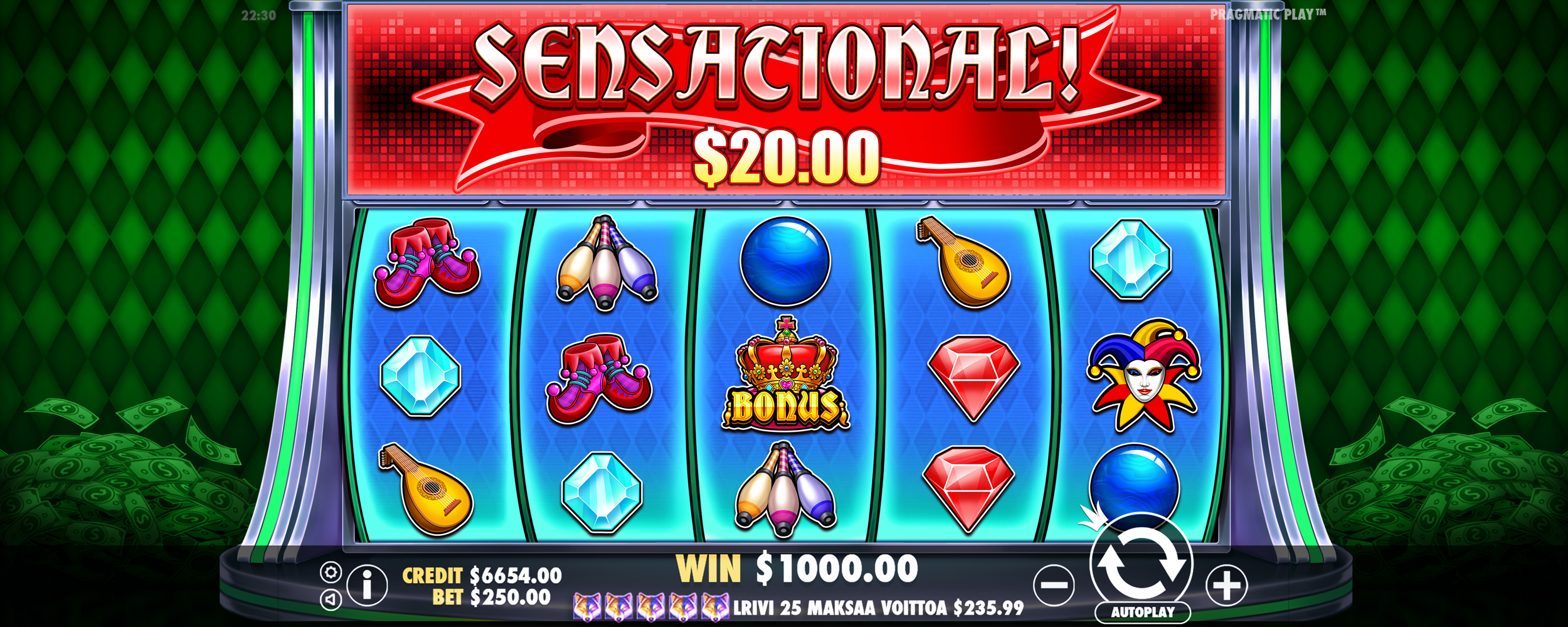 Joker’s Jewels Cash - Big win 6