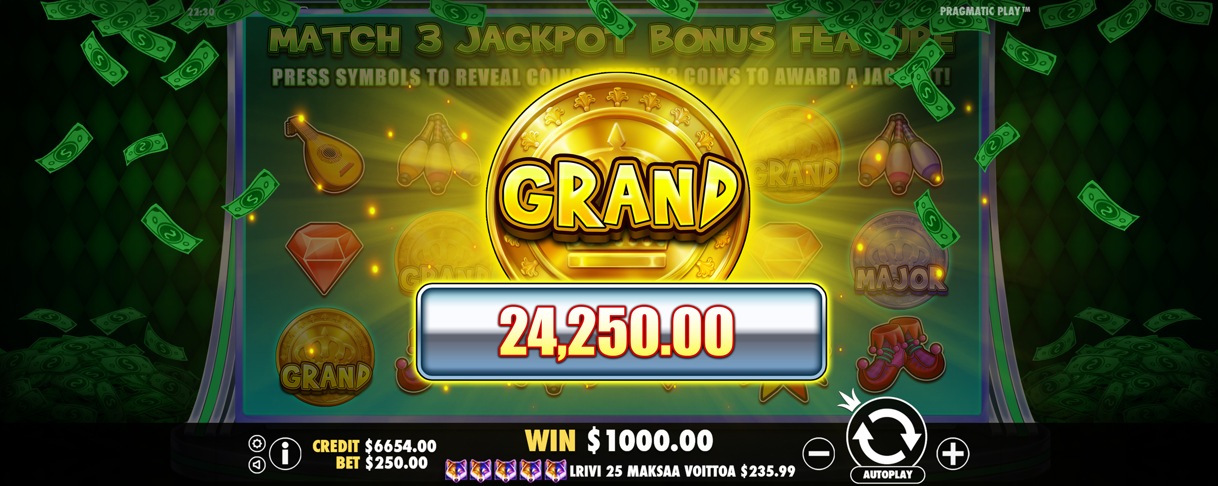 Joker’s Jewels Cash - Big win 10