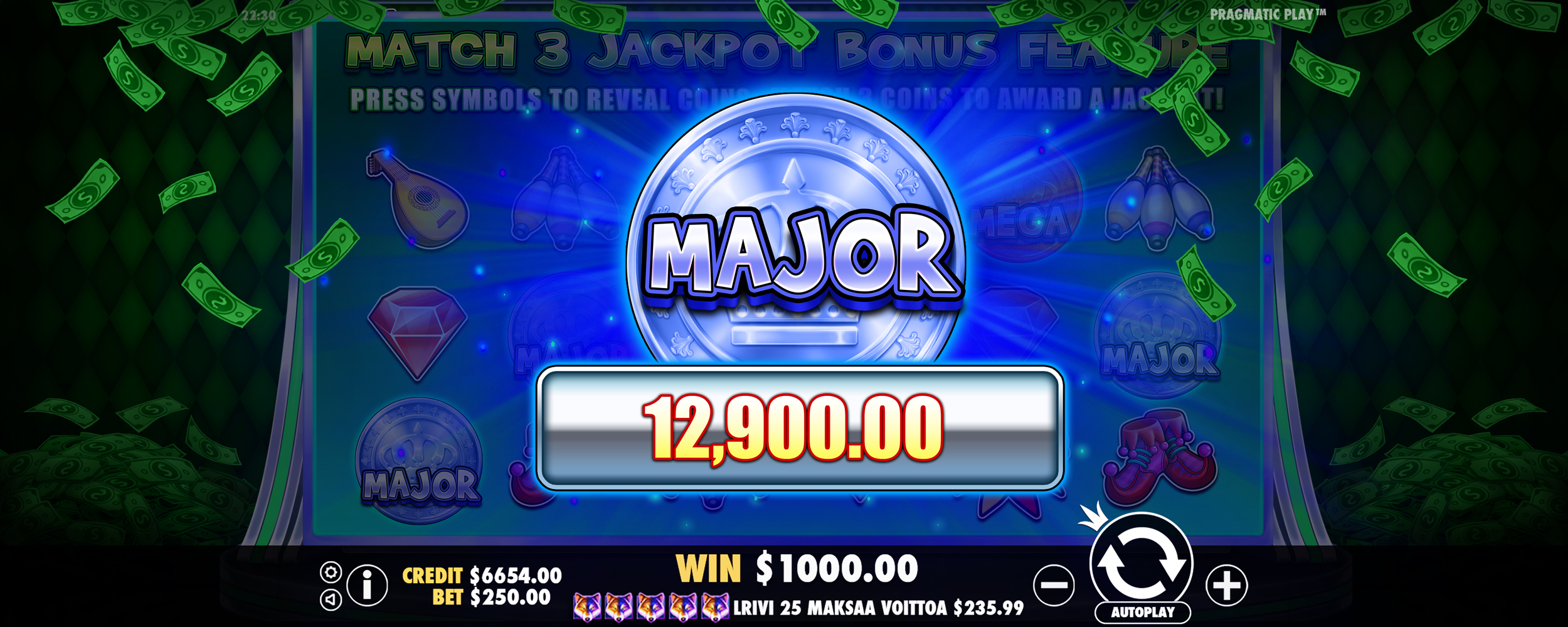 Joker’s Jewels Cash - Big win 12