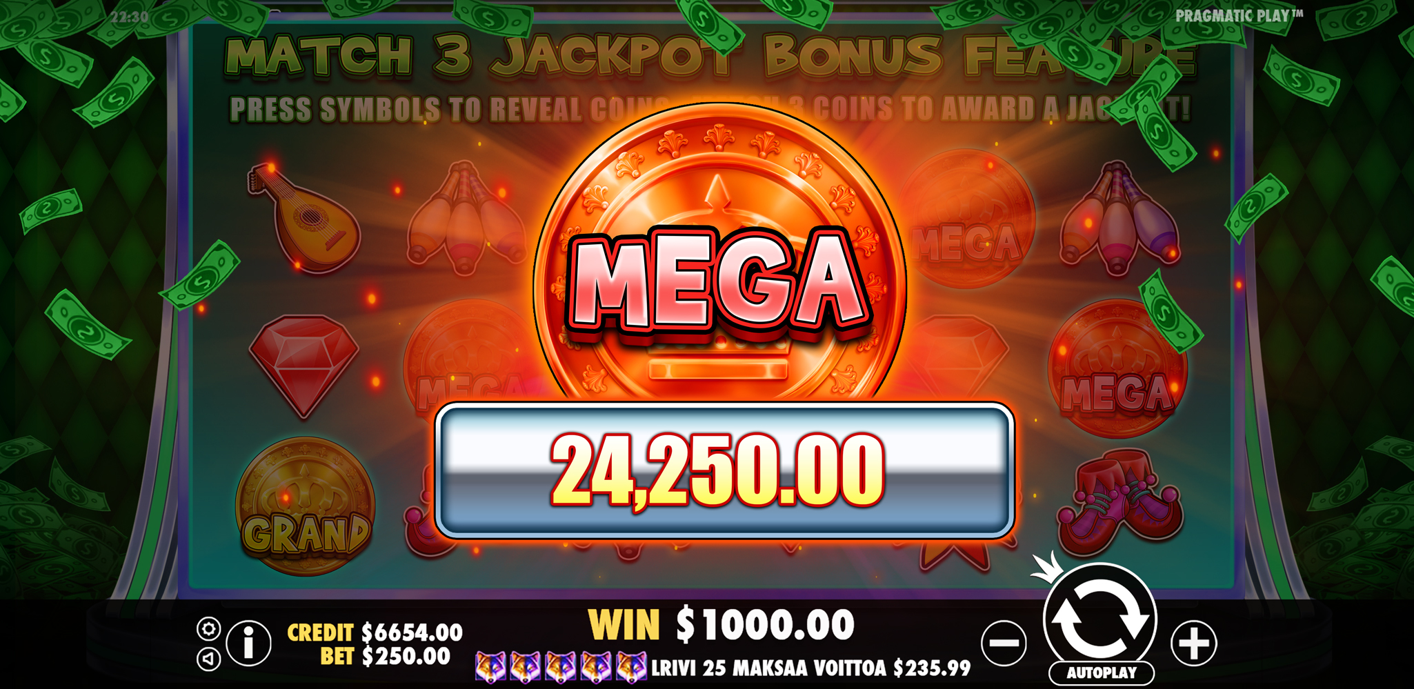 Joker’s Jewels Cash - Big win 15