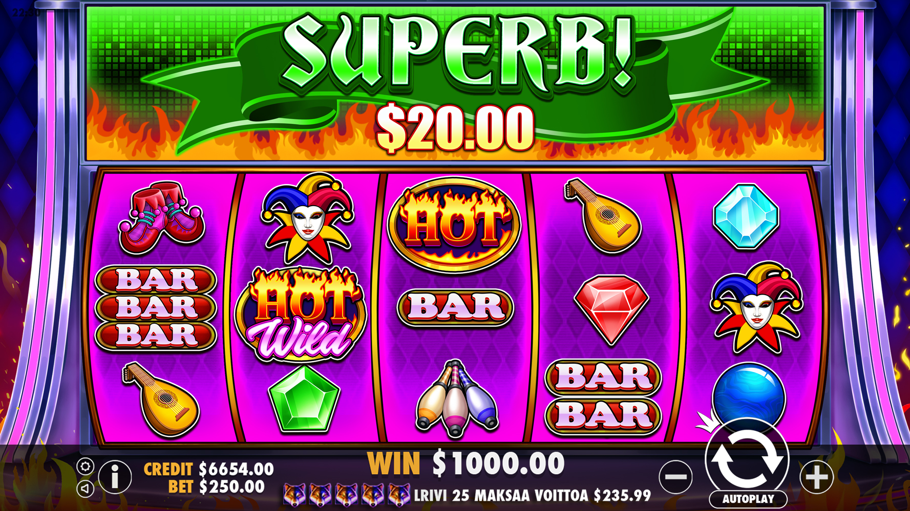 Joker’s Jewels Hot - Big win 3