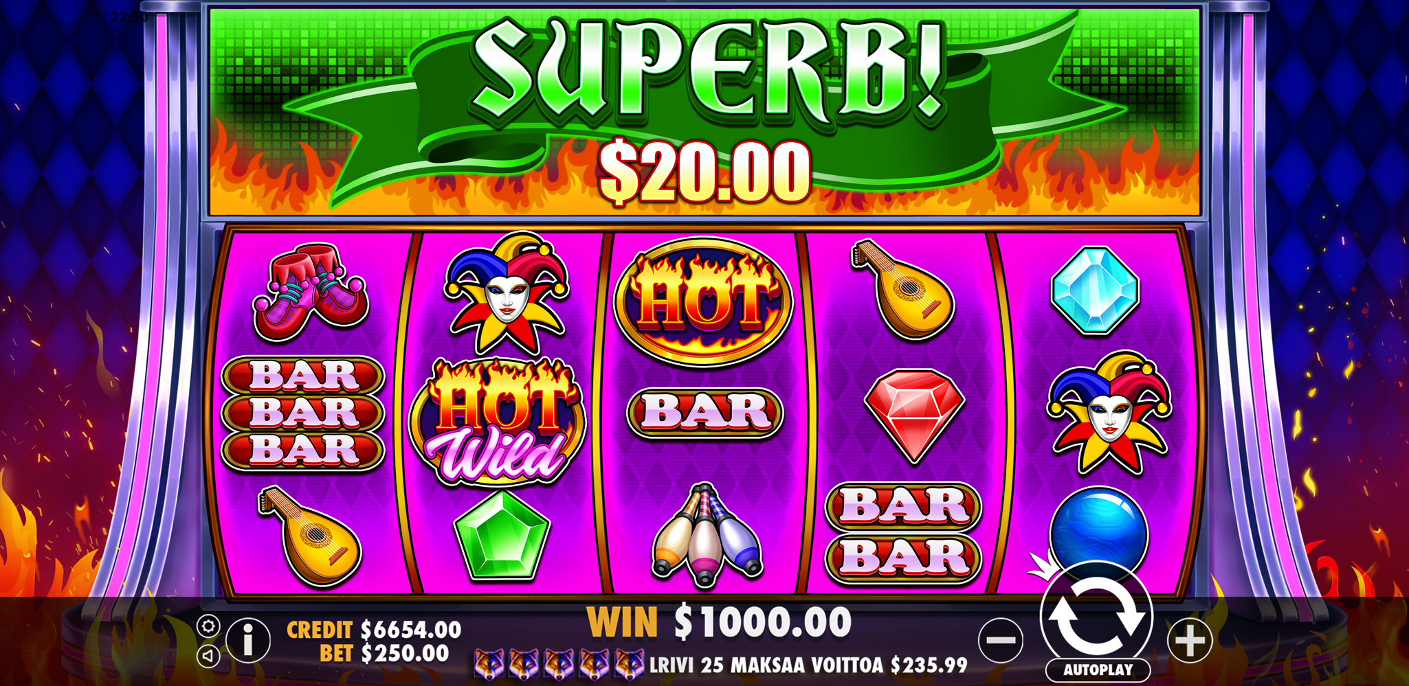Joker’s Jewels Hot - Big win 5
