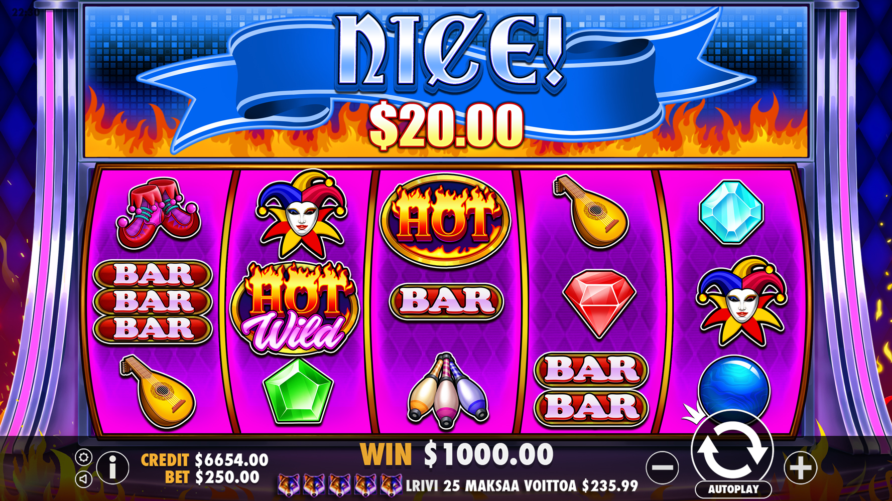 Joker’s Jewels Hot - Big win 6