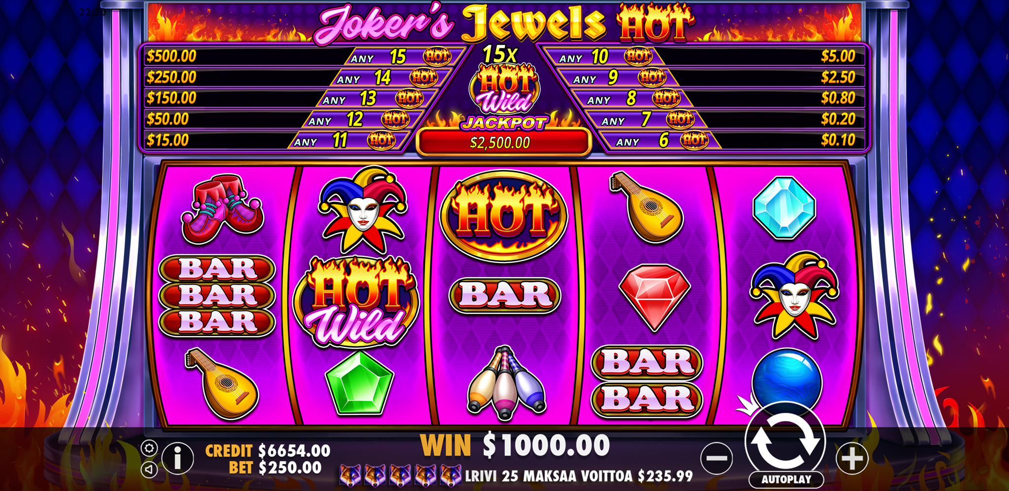 Joker’s Jewels Hot - Base game 3