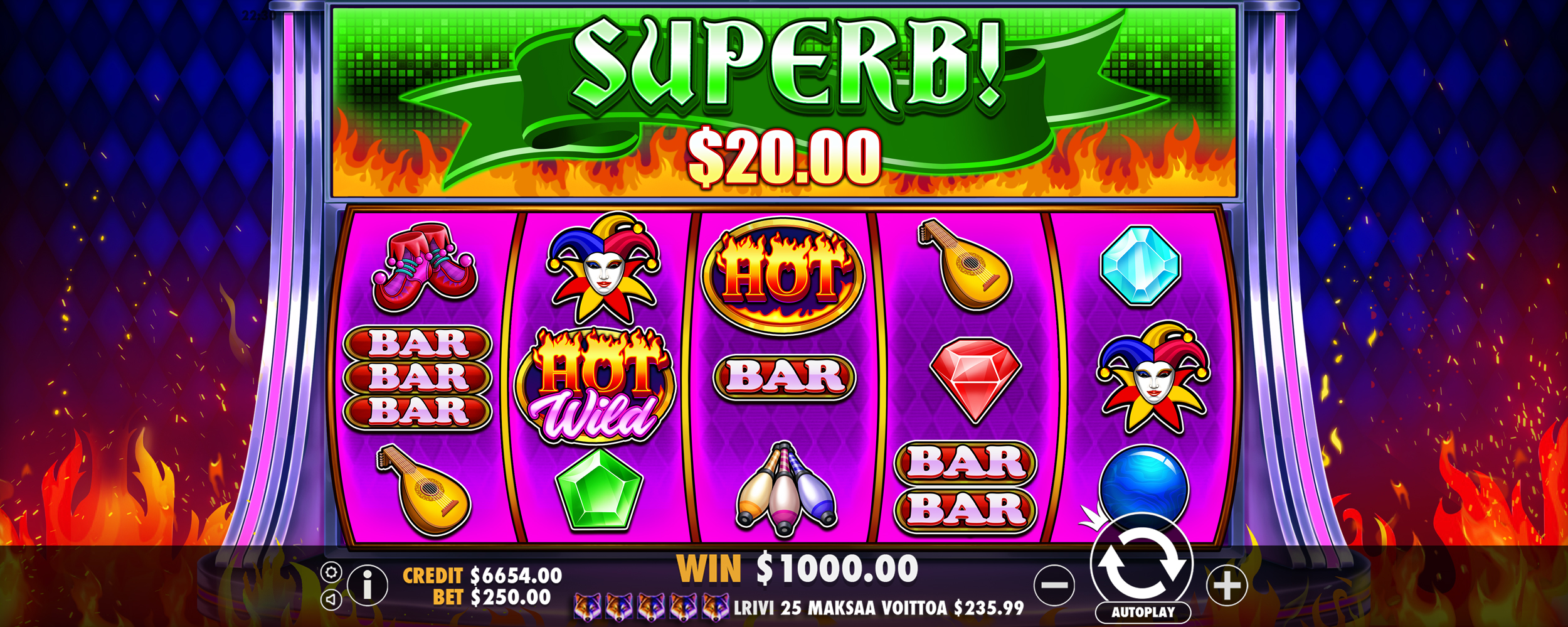 Joker’s Jewels Hot - Big win 10