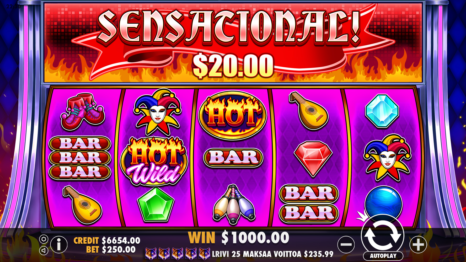Joker’s Jewels Hot - Big win 12
