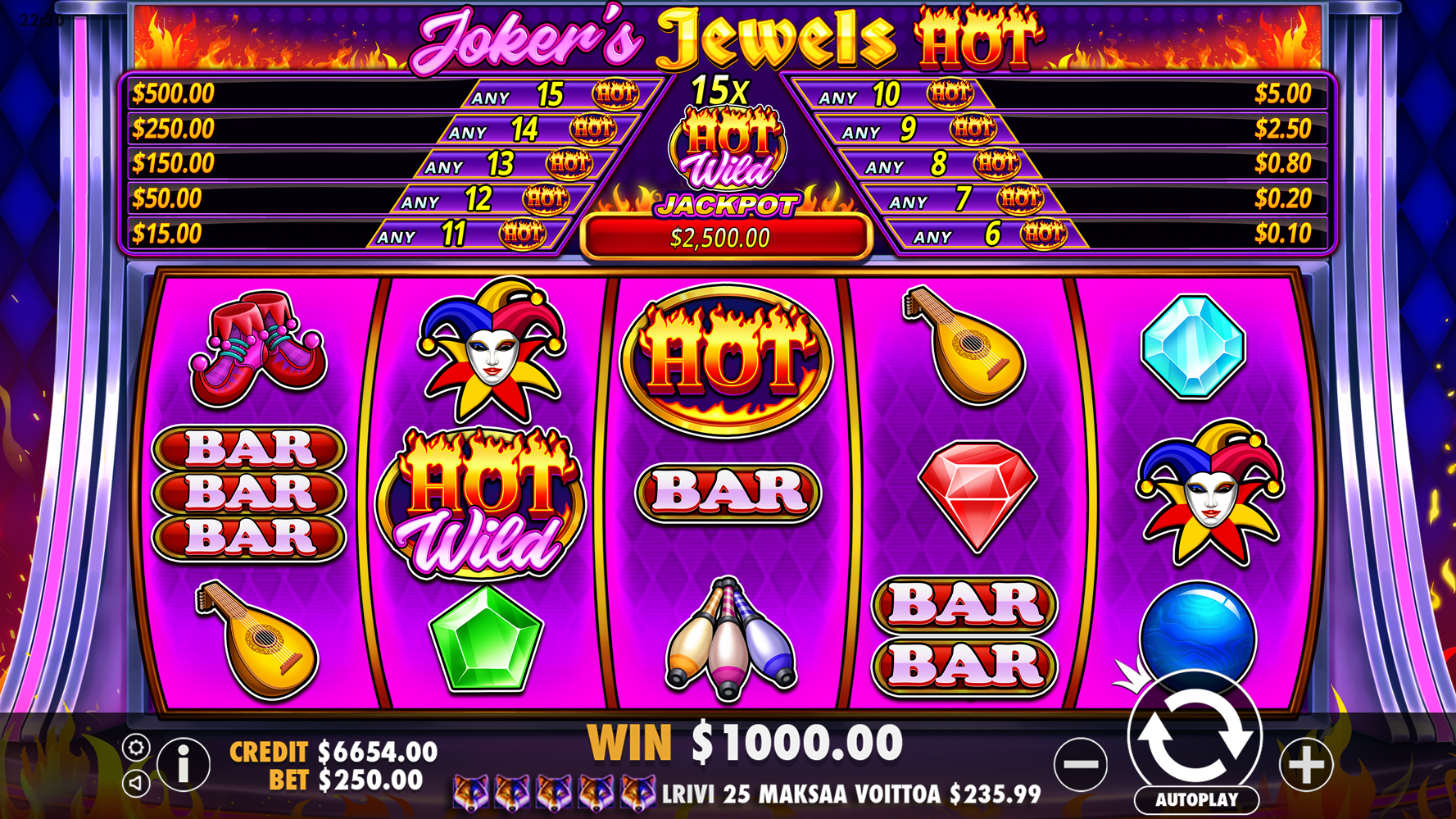 Joker’s Jewels Hot - Base game 5
