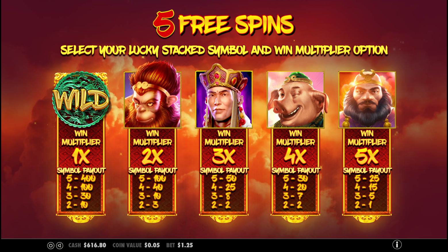 Journey to the West - Free spins 10