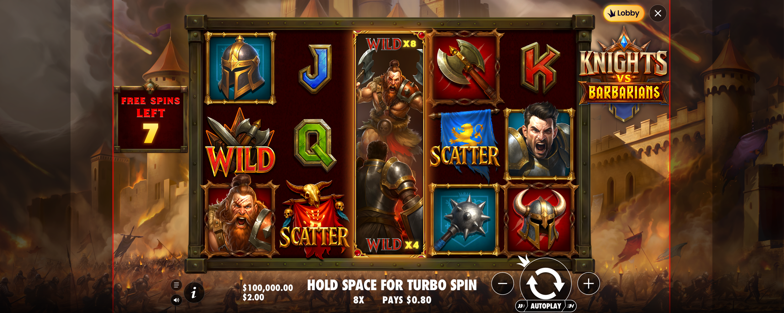 Knights vs Barbarians - Free spins 2
