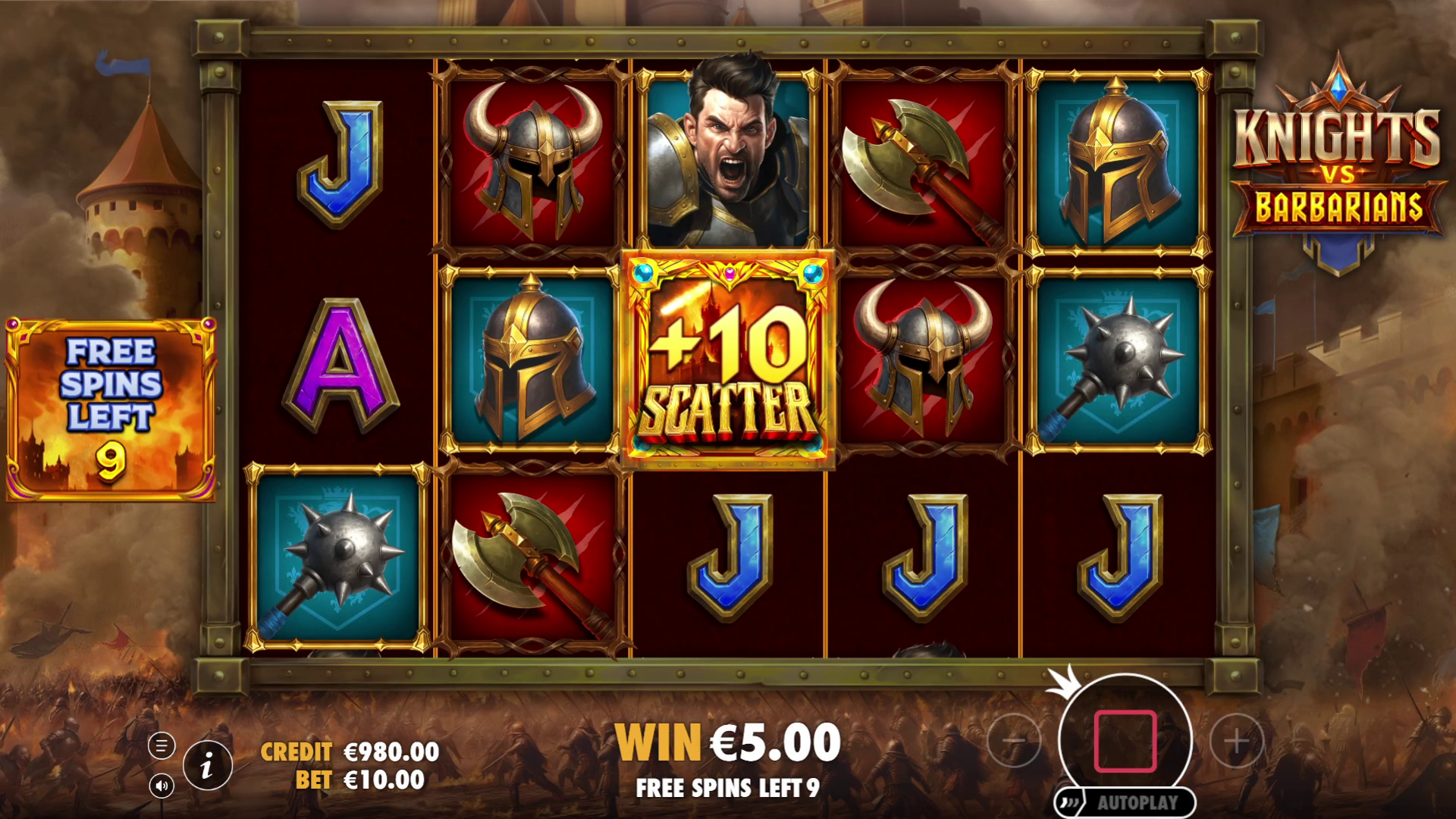 Knights vs Barbarians - Free spins 3