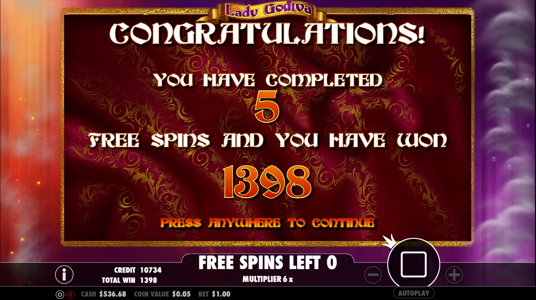 Lady Godiva - Free spins 2