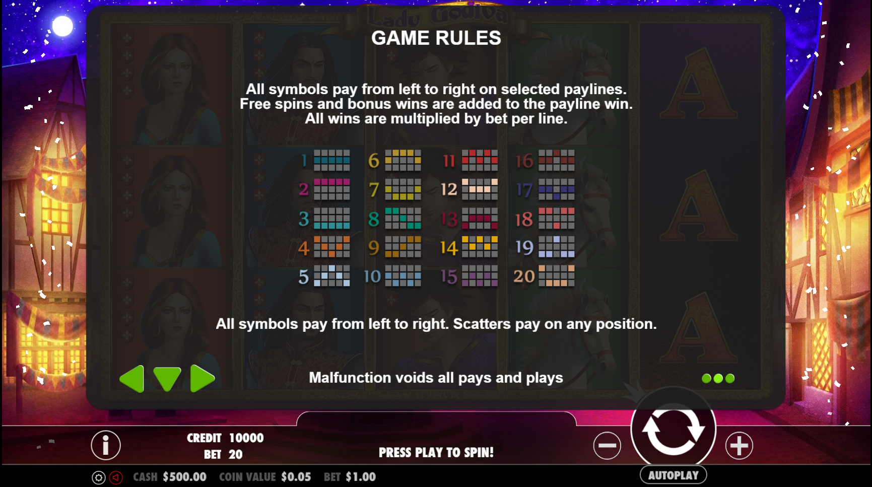 Lady Godiva - Game rules 1