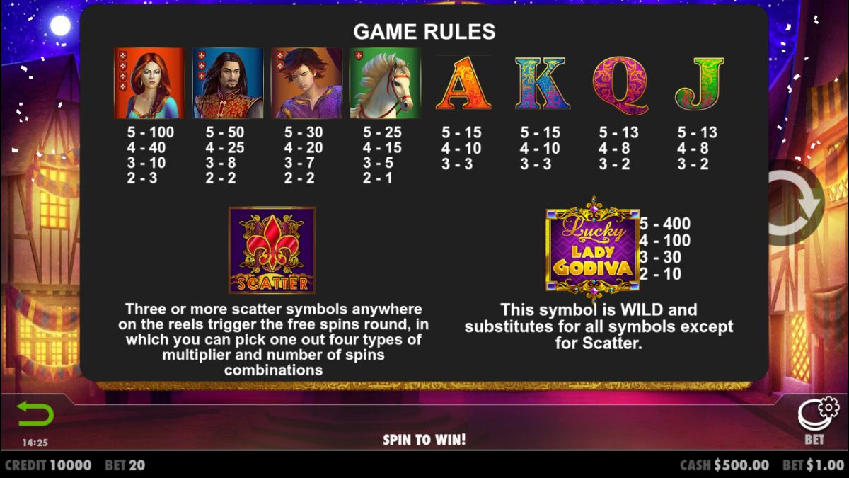 Lady Godiva - Game rules 3