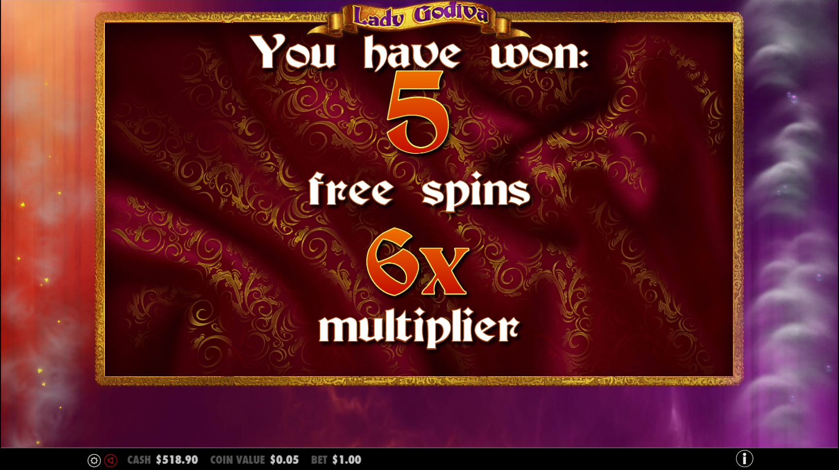 Lady Godiva - Free spins 6