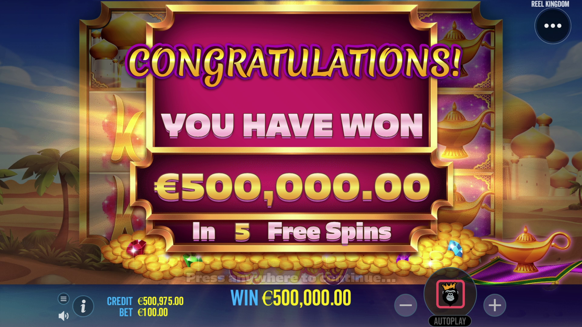Lamp of Infinity - Free spins 1