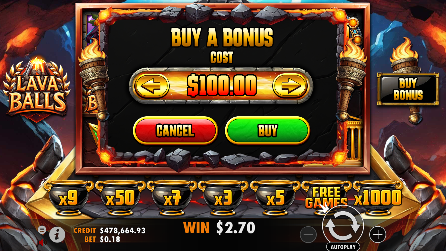Lava Balls - Buy bonus 1