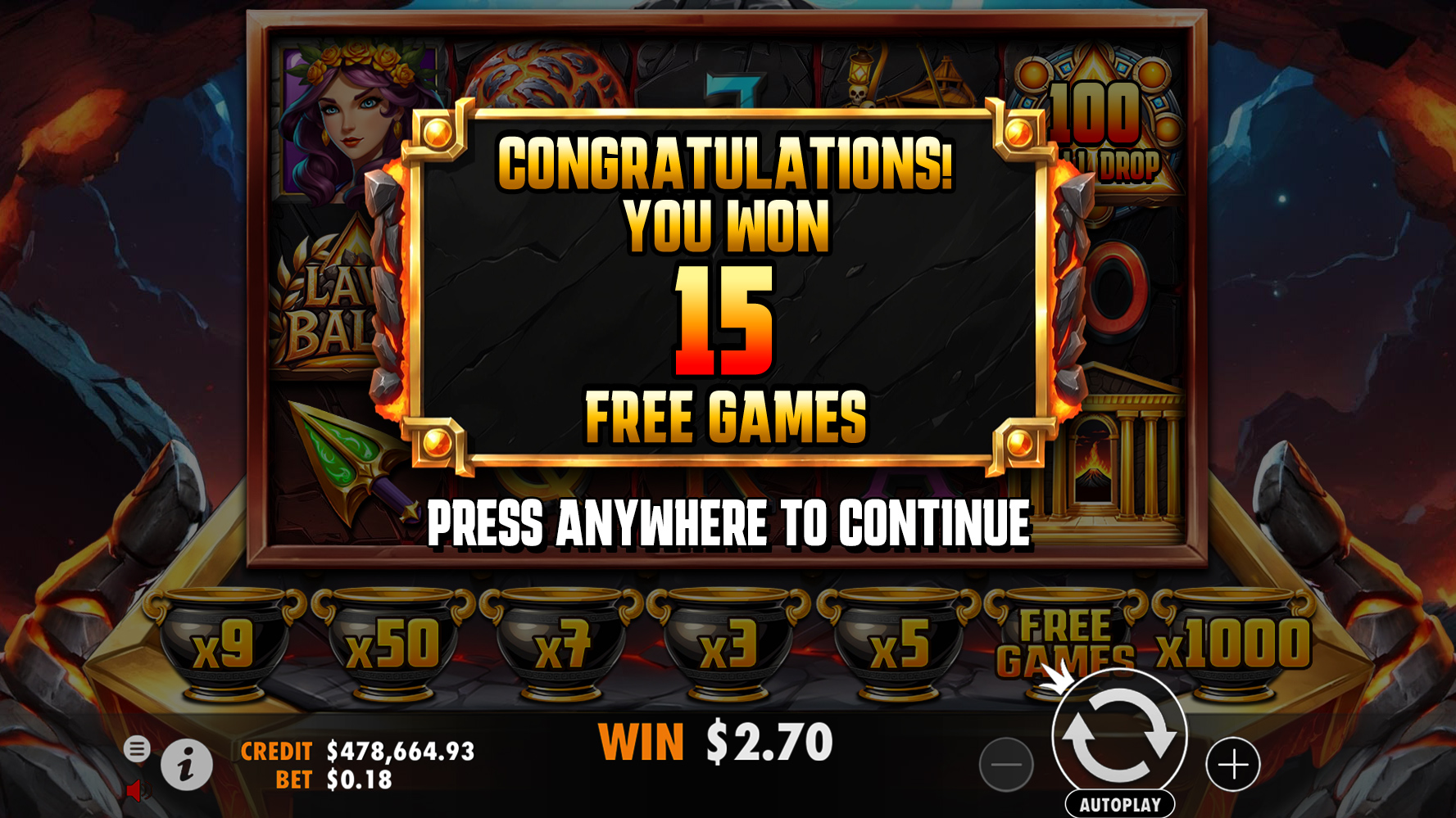 Lava Balls - Free spins 11