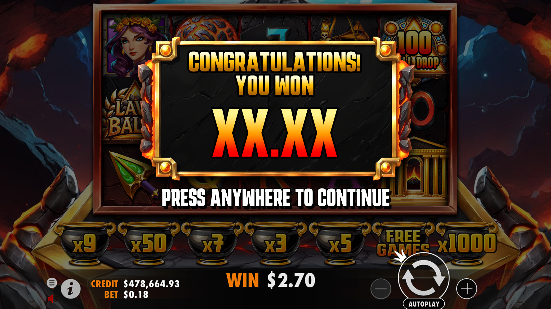 Lava Balls - Free spins 12