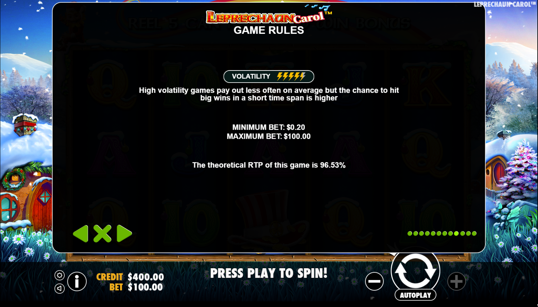 Leprechaun Carol - Game rules 3