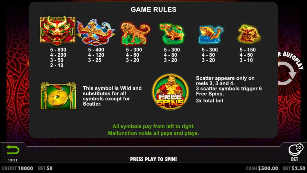 Lucky Dragons - Game rules 2