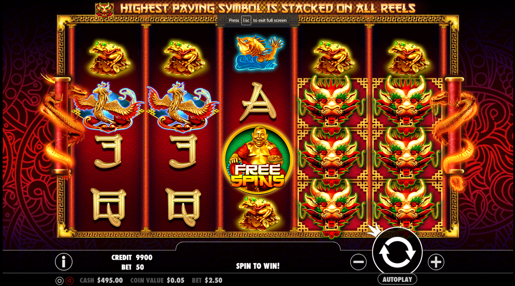 Lucky Dragons - Free spins 11