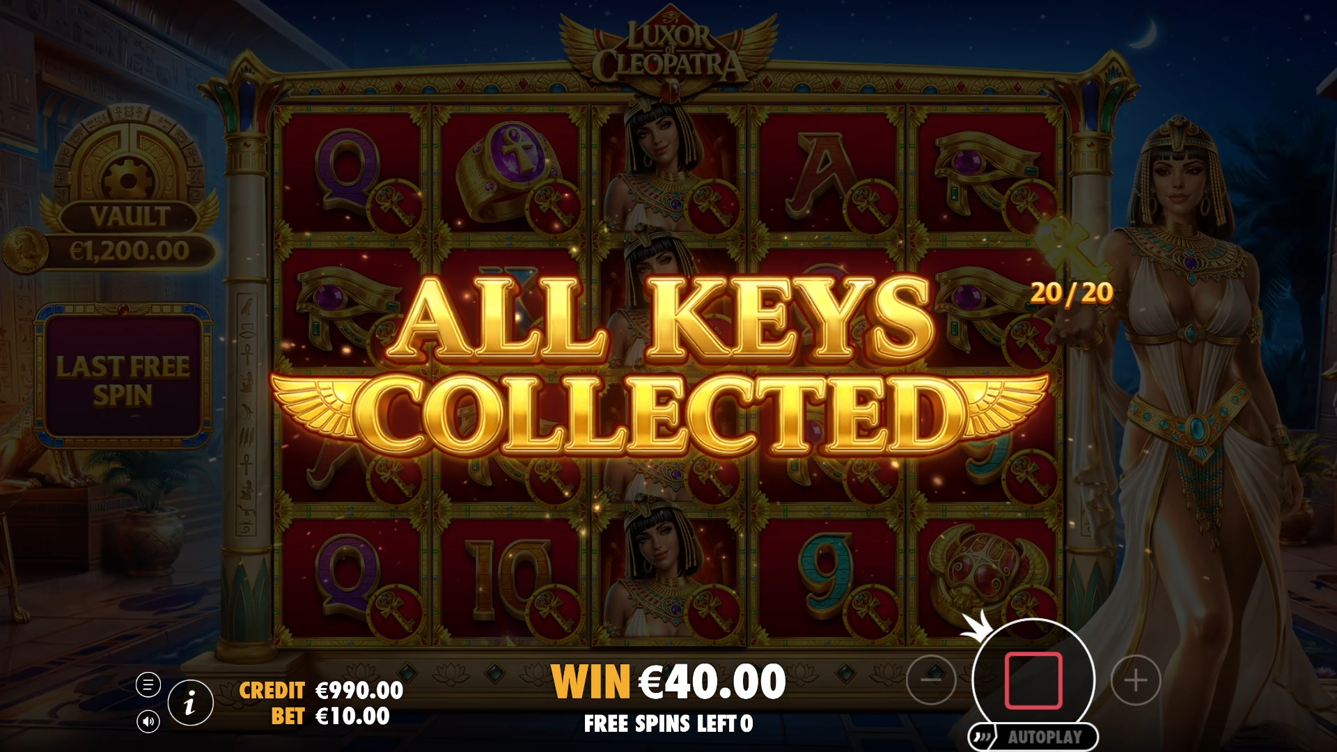 Luxor of Cleopatra - Free spins 3