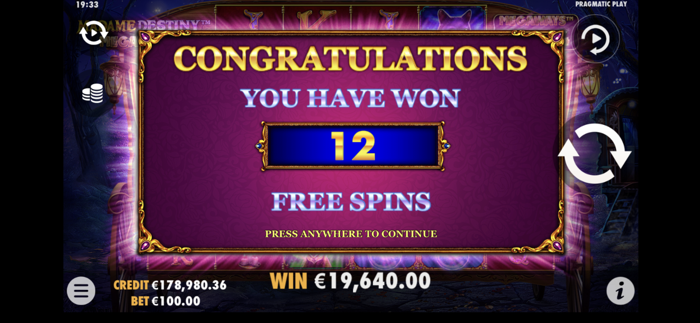 Madame Destiny Megaways - Free spins 3